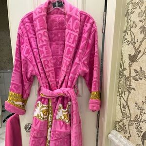 Versace Medusa hot pink robe